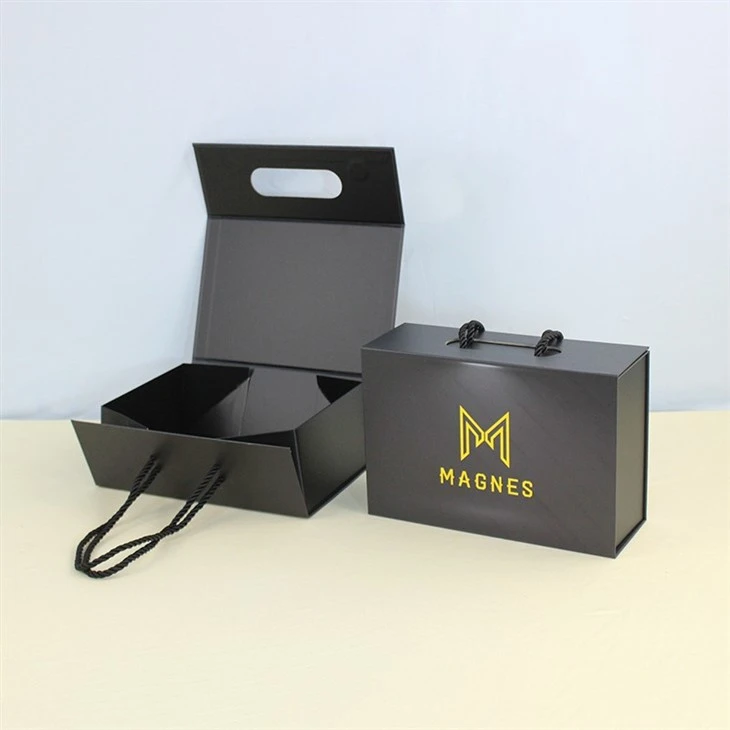 Matte Black Folding Box With Handle